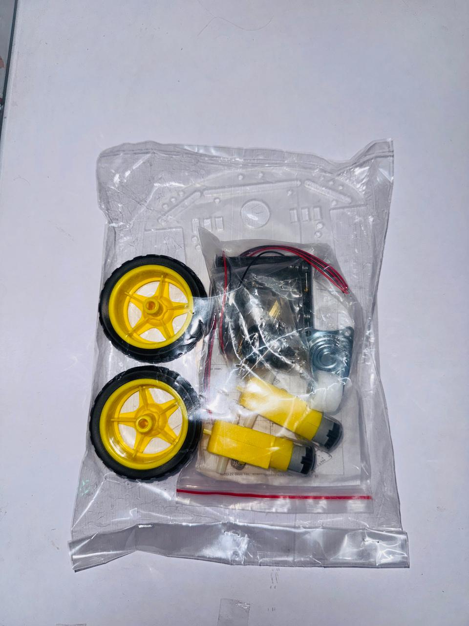 2WD Smart Robot Car Chassis Kit with Motors, Wheels & Mounting Hardware