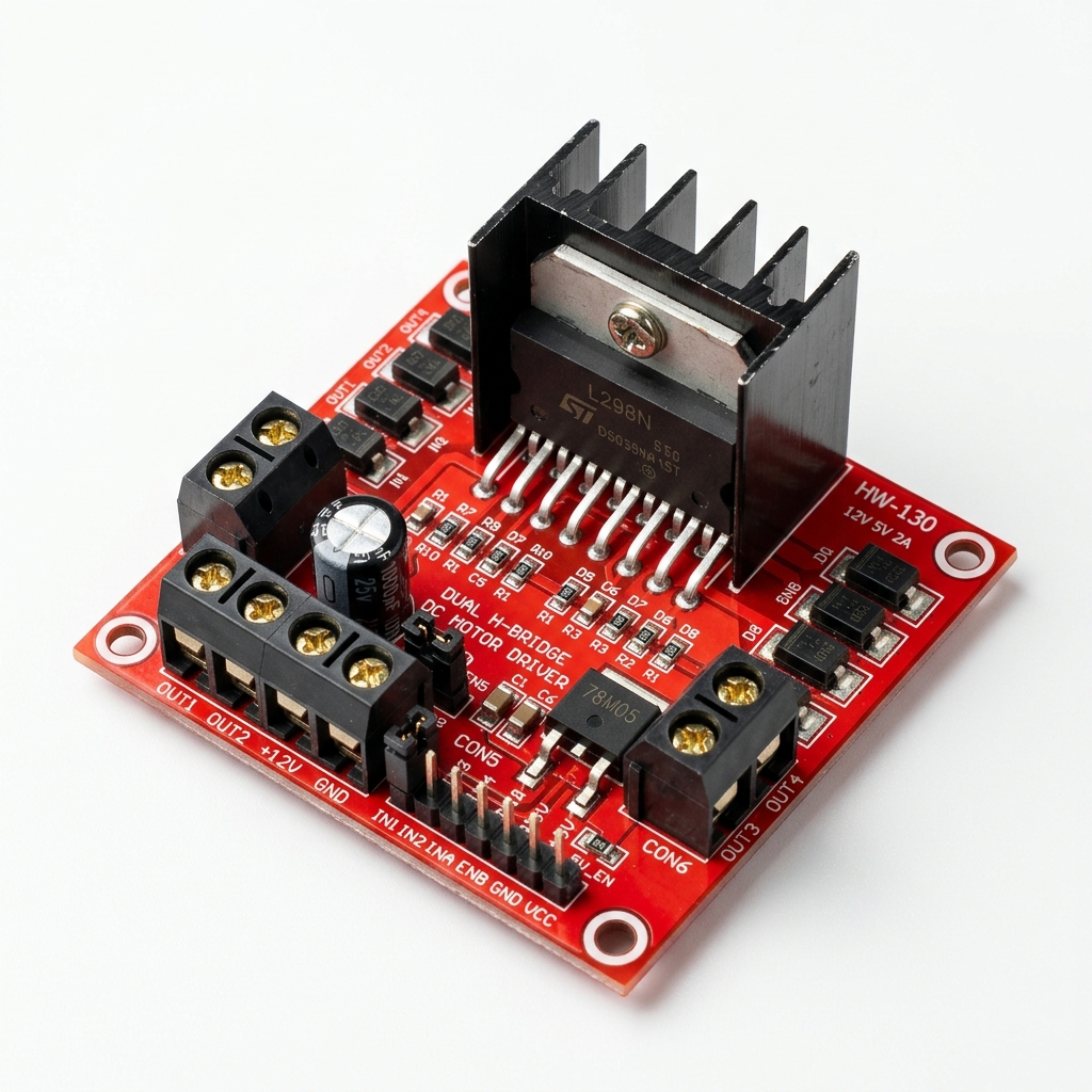 L298N Dual H-Bridge Motor Driver Module (High Current Motor Control)