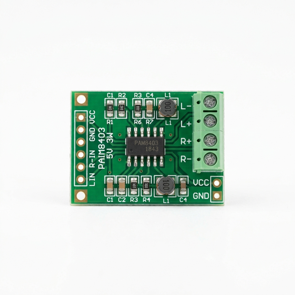 PAM8403 Mini Digital Audio Amplifier Module (3W + 3W, Class-D)